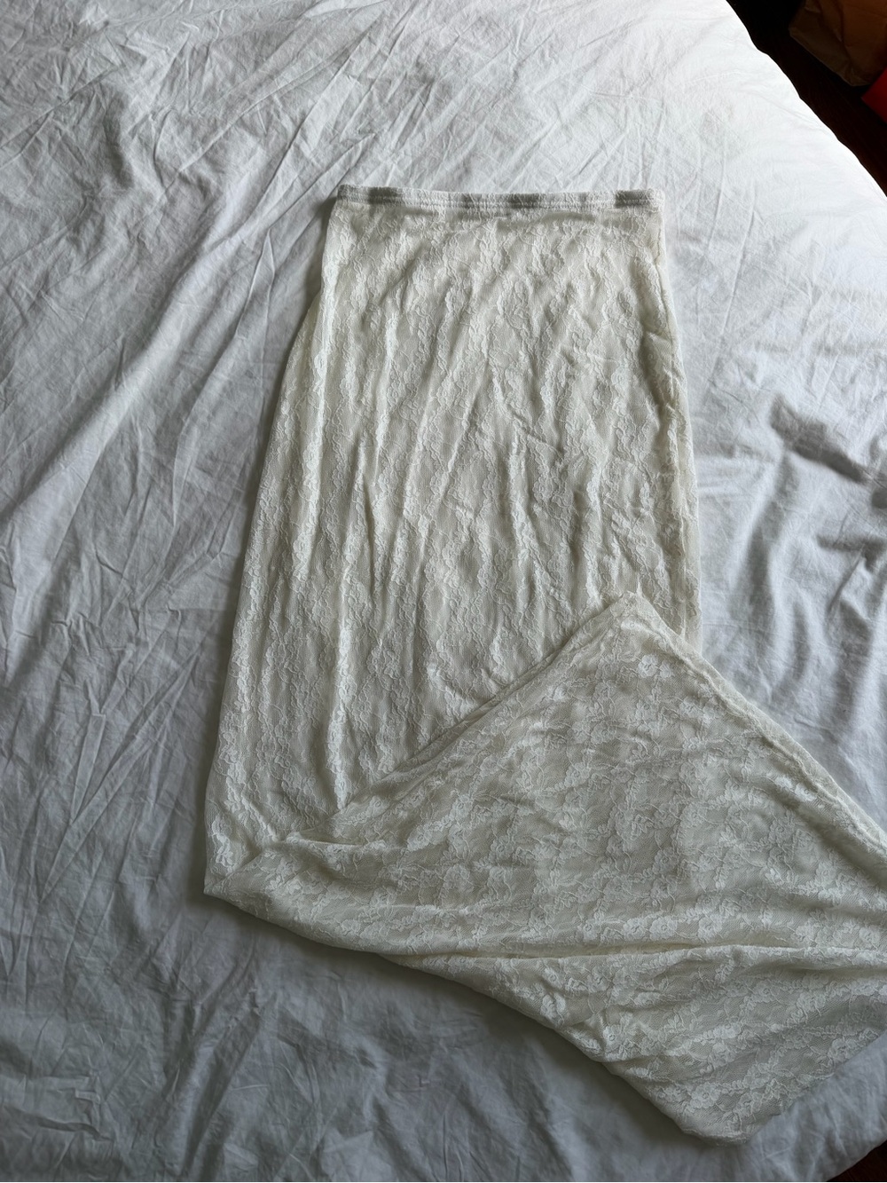 White Lace Maxi Skirt
